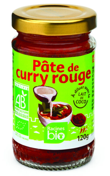 Pâte de curry rouge bio 120gr