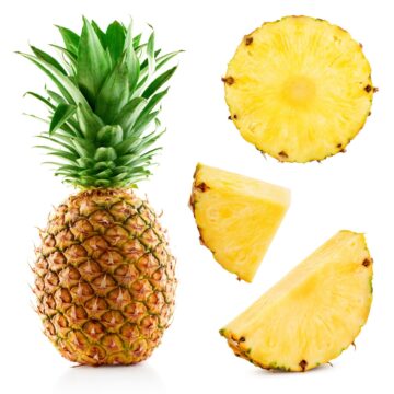 Pineapple,Isolated,On,White,Background.,Pineapple,Collection.