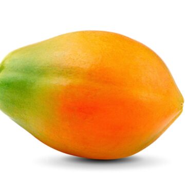 Ripe,Papaya,Isolated,On,A,White,Background