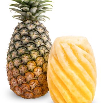 Pineapple,Fruit,With,Slice,Isolated,On,White,Background,,Fresh,Pineapple