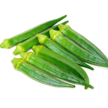 Fresh,Okra,Isolated,On,White,Background
