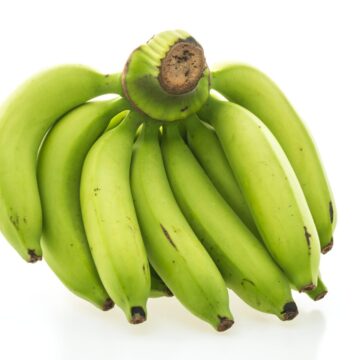 Green,Banana,Fruit,Isolated,On,White,Background