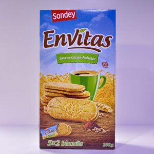 Biscuit saveur cacao-noisettes