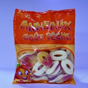 Bonbon anneaux goût de pêche