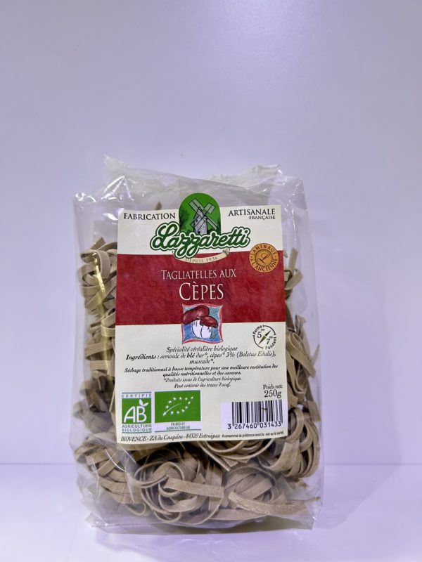 Pâtes tagliatelles aux cèpes bio 500gr