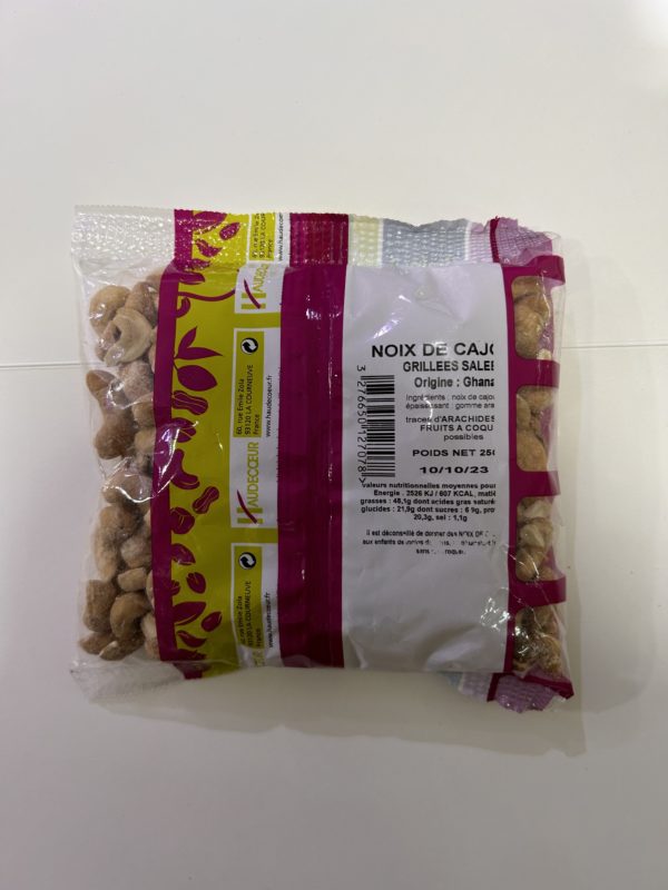 Noix de cajou grillé salé 250gr – Image 2