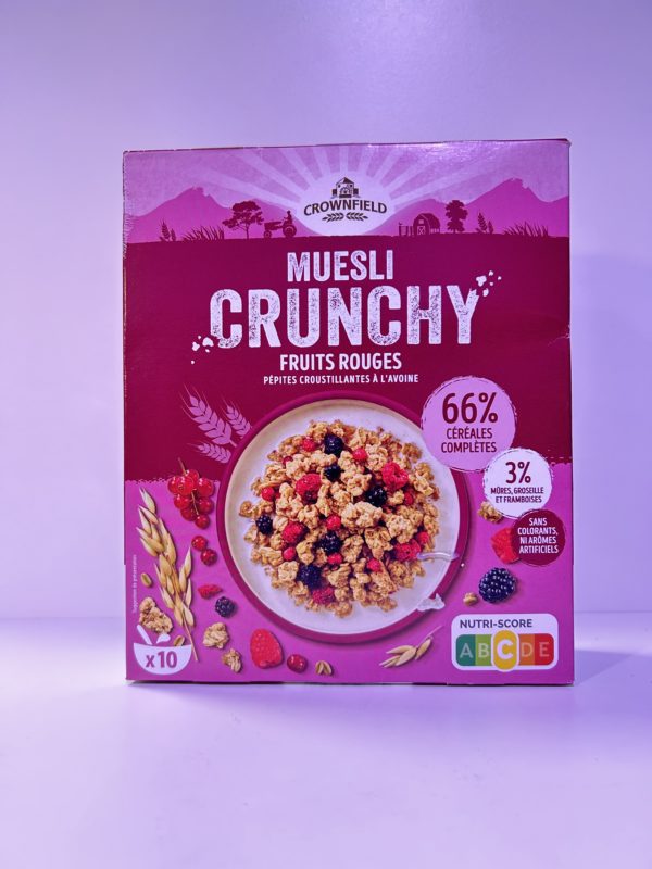 Céréale muesli fruits rouges