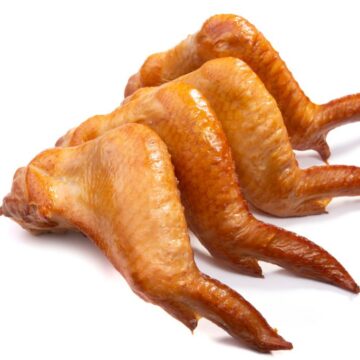 Smoked,Chicken,Wings,On,A,White,Isolated,Background,Space,For
