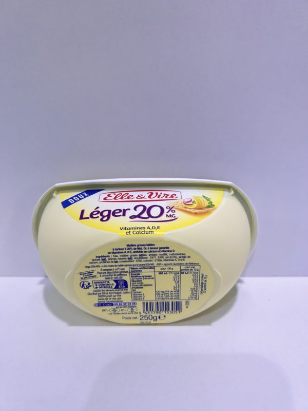 Beurre Elle&vivre léger 20%MG 250gr – Image 2