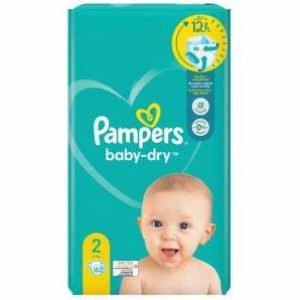 Pampers Baby Dry Taille 2 62 couches
